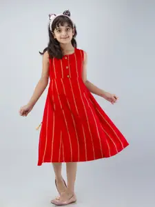 DMP FASHION Girls Striped Cotton Longline Top