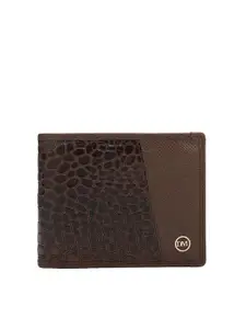 Da Milano Men Textured Leather Two Fold Wallet