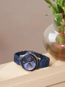 SZN Women Round Dial & Stainless Steel Straps Analogue Watch Lovely BlueSZN