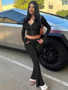 StyleCast x Revolte V-Neck Crop Top with Trousers