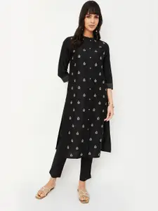 max Women Ethnic Motifs Printed Daily Straight Kurta