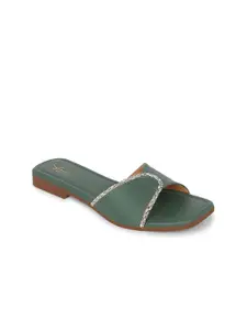 Shoestail Women Open Toe Flats