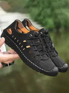 LABBIN Men PU Fisherman Sandals