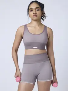 FEIER Women Solid Skinny Fit High-Rise Sports Shorts