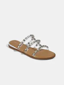 LEMON & PEPPER Women Embellished Party One Toe Flats