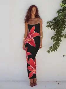 StyleCast x Revolte Women Floral Printed Maxi  Bodycon Dress