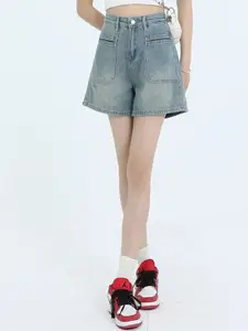 StyleCast x Revolte Women Washed Denim Shorts Technology