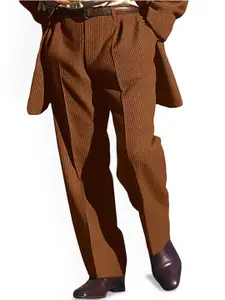 StyleCast x Revolte Men Mid-Rise Regular Fit Formal Trousers