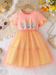 INCLUD Girls Floral Printed Fit & Flare Dress