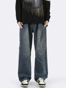 StyleCast x Revolte Men Relaxed Fit Clean Look Light Fade Jeans