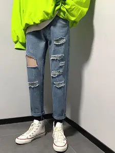 StyleCast Men Straight Fit Highly Distressed Jeans