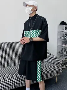 StyleCast Printed High Neck T-Shirt With Short