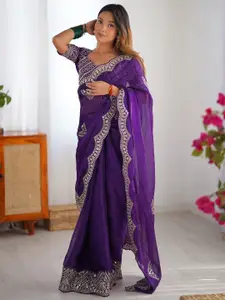 Saree mall Women Embellished Gota Patti Organza Designer Sarees