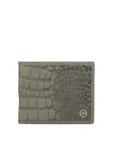 Da Milano Men Textured Leather Two Fold Wallet