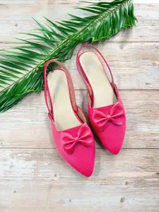 THE MADRAS TRUNK Women Mules with Bows Flats