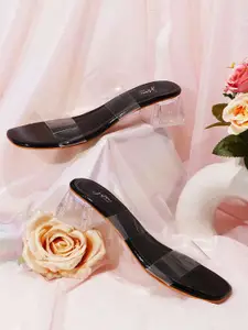 Froh Feet Women Solid Block Heel Sandals