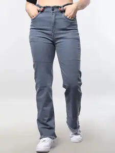 Aadvi Fashion Women Smart Relaxed Fit High-Rise Heavy Fade Stretchable Jeans