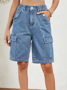 StyleCast Women Denim Mid-Rise Shorts