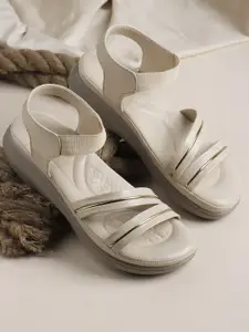 Ladies Hub Solid Casual Wedge Sandals