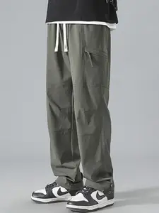 StyleCast x Revolte Men Pleated Mid-Rise Cargos Trousers