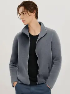 StyleCast x Revolte Grey Mesh Casual Jacket