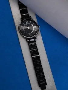 SZN Women Dial & Stainless Steel Straps Analogue Watch Glory BlackSZN