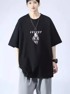 StyleCast Typography Printed Round Neck Baggy T-shirt