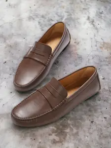 MICHEAL FERAAS Men Leather Driving Shoes