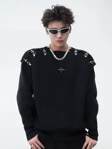 StyleCast x Revolte Men Solid Sweatshirt