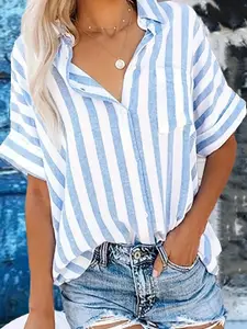StyleCast Women Opaque Striped Casual Shirt