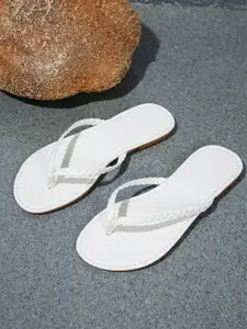 Jbarg Women Textured Open Toe Flats