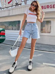 StyleCast Women Blue Low Distress Heavy Fade Jeans