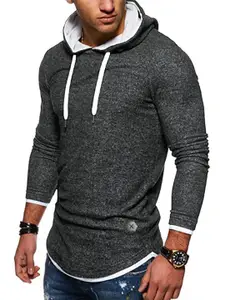 StyleCast x Revolte Men Solid Hood Pullover Sweatshirt