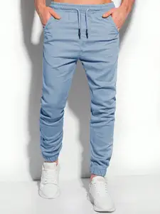 StyleCast x Revolte Men Solid Mid-Rise Chinos Trousers