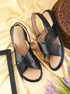 CORSICA Women Striped Open Toe Flats