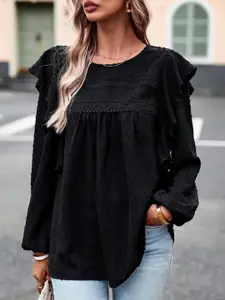 StyleCast Women Self Design Round Neck Top