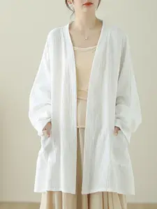 StyleCast x Revolte Cotton Longline Open Front Shrug