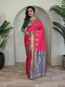 Anouk Woven Design Zari Paithani Saree