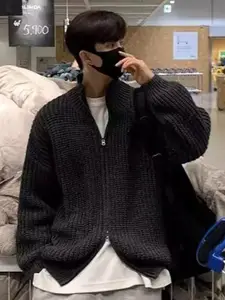 StyleCast x Revolte Men Cable Knit Long Sleeves Sweaters