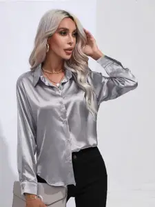 StyleCast Women  Solid Opaque Casual Shirt