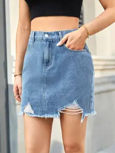 StyleCast Denim Mini Skirt