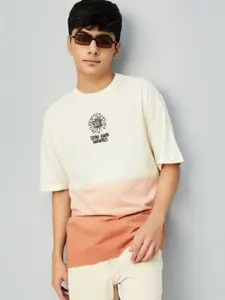 max Boys Graphic Printed Round Neck Cotton Relaxed Fit T-shirt