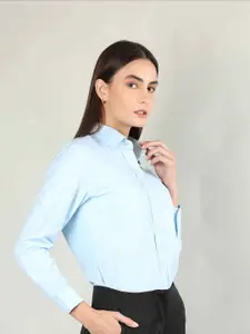 Chemistry Women New Slim Fit Solid Spread Collar Casual Shirt
