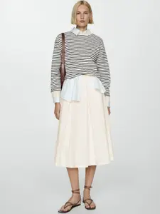 StyleCast x Revolte Women Pleated Flared Midi Skirt