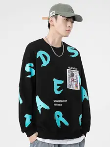 StyleCast x Revolte Men Round Neck Typography Printed Sweatshirt
