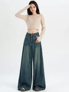 StyleCast x Revolte Women Mid-Rise Flared Jeans