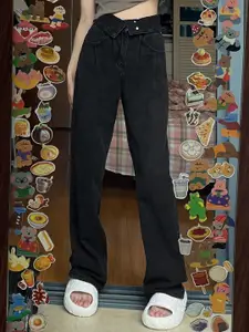 StyleCast Women Straight Fit High-Rise Jeans