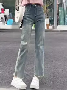 StyleCast Women Straight Fit High-Rise Light Fade Denim Jeans