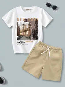 INCLUD Boys Printed Short Sleeves T-shirt With Shorts