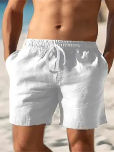 StyleCast x Revolte Men Solid Mid-Rise Regular Shorts